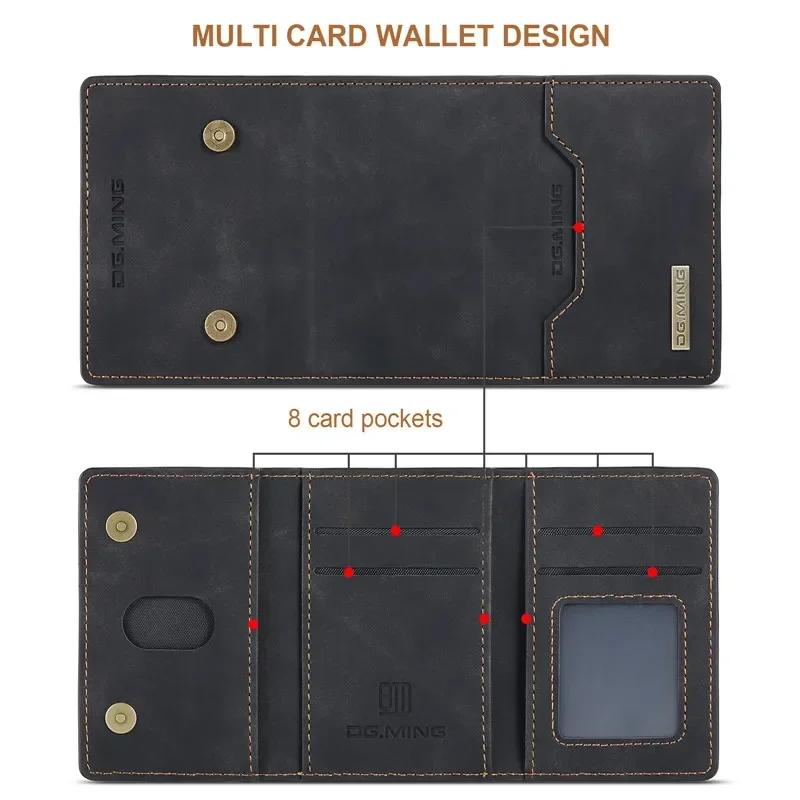 Magnetic Flip Leather Wallet Phone Case with Card Holder
