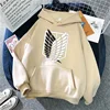 Fashion Women Hoodies Anime Attack on Titan Print Hip Hop Fleece Woman Casual Male Y2K Clothes Hoody Pullover Unisex Streetwear 1