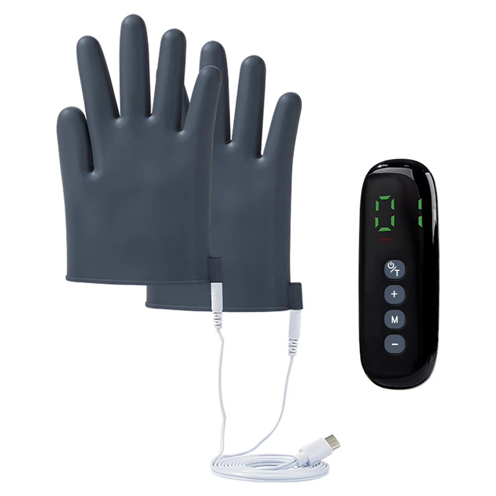 EMS Massage Gloves Electric Pulse Body Massager Microcurrent Muscle Stimulator Relieve Fatigue Muscle Relaxation Massage Gloves