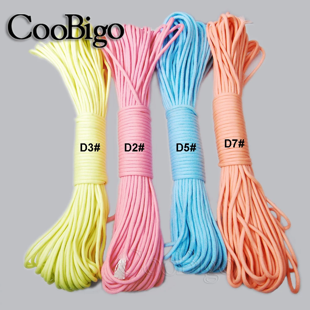 Parachute Cord Lanyard Luminous Paracord Bracelets Rope Tent Outdoor Climbing Camping Survival Accessories 4mm 10 20 50 100ft paracord rope,braided paracord,paracord bracelet,paracord bracelet accessories,mountaineering rope,paracord accessories,outdoor knife lanyard,outdoor accessories,paracord lanyard pendants