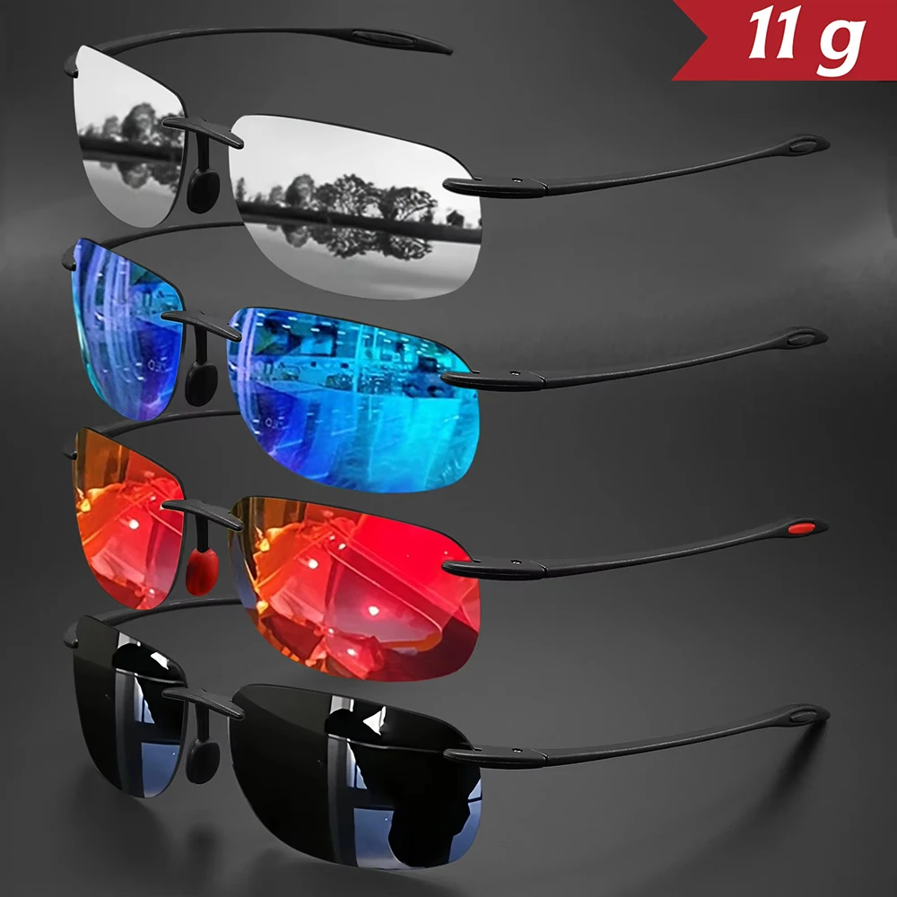 Ultra Light Frameless Polarized Sunglasses - UV400 Protective