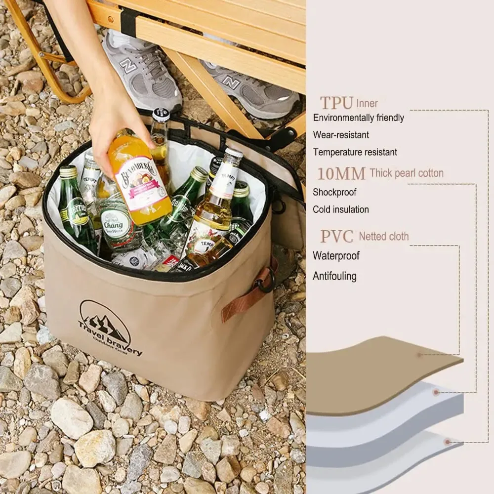 BESTonZON K¨¹ Borsa Termica Per Il Trasporto Di Torte, Picnic, Per Il Pranzo, Per Torte, Insalate, Carne, Picnic, Grigliate, Feste In Spiaggia - 12