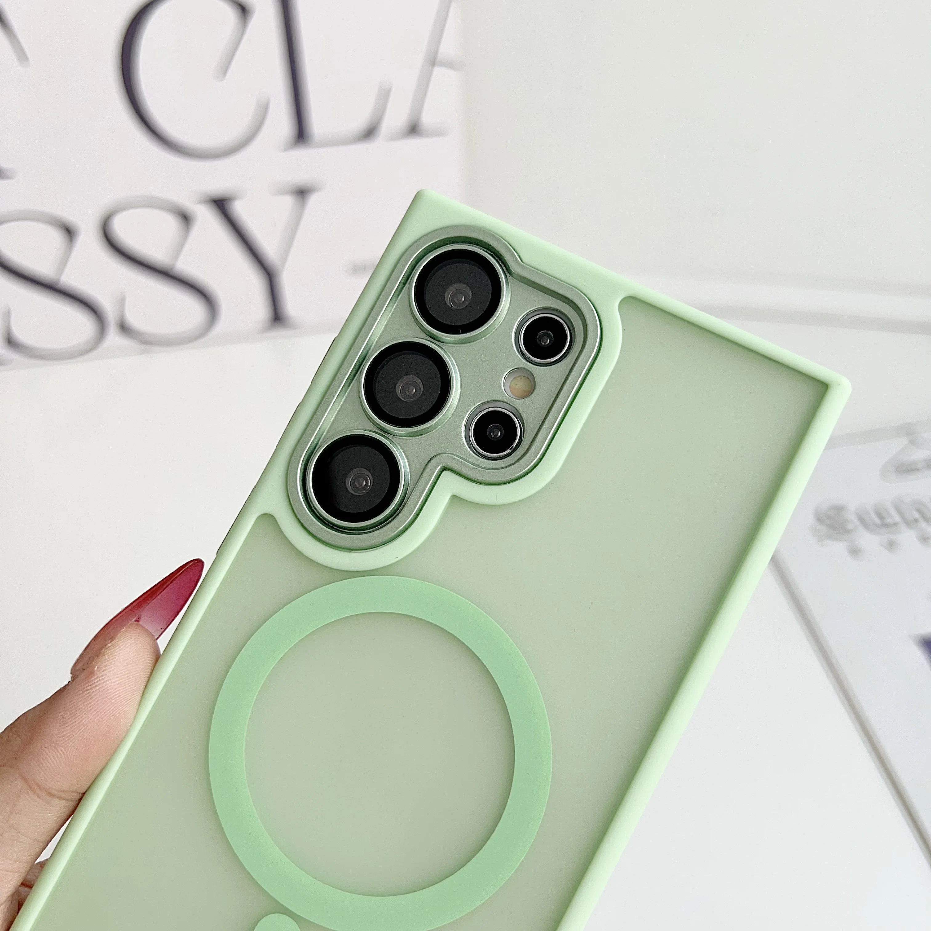 Translucent Lens Protect Shockproof Magsafe Magnetic Case Cover