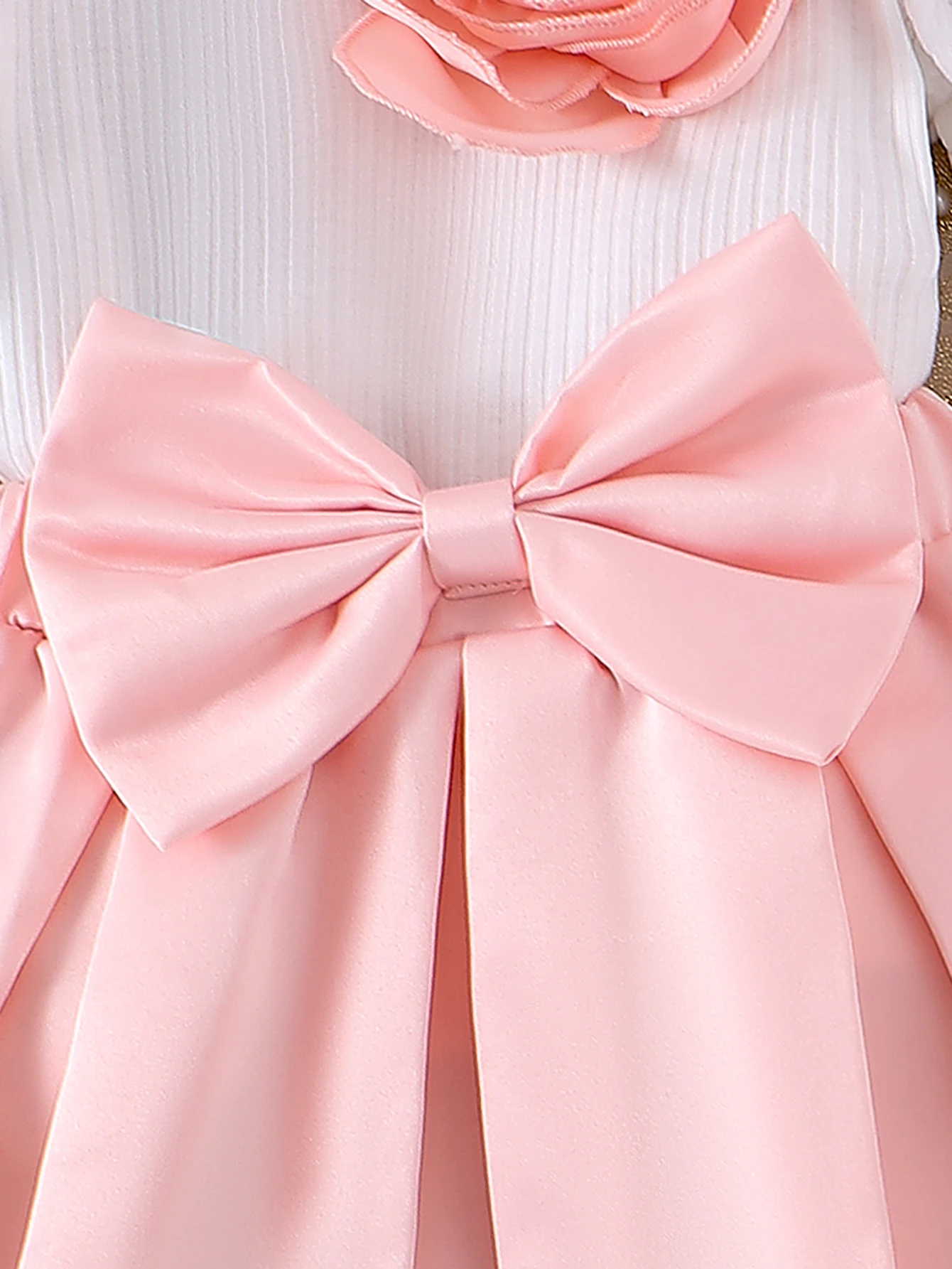 3PCS Autumn Outfit For 0-3 Year Old Girls Comfortable Sweet Bubble Sleeve Top Pink Pleated Skirt Hat Set