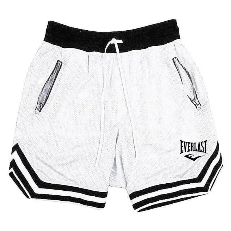 EVERLAST Fitness Sports Basketball Shorts Men's Summer Casual Loose Breathable Mesh Shorts Fashion Hip Hop Sweatpants 4