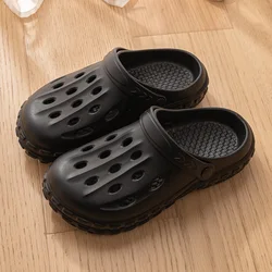 Unisex Summer Non - Slip Closed Toe Beach Sandals with Thick Soft Soles - 38 - 39 (Black)
