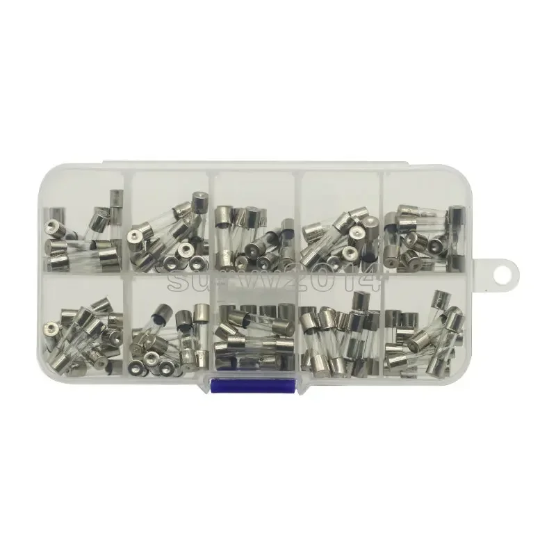 

100Pcs/box Quick Blow Glass Tube Fuse Assorted Kits Fast-blow 5*20mm Glass Fuses Wire Accessory 0.25A~20A For arduino Board