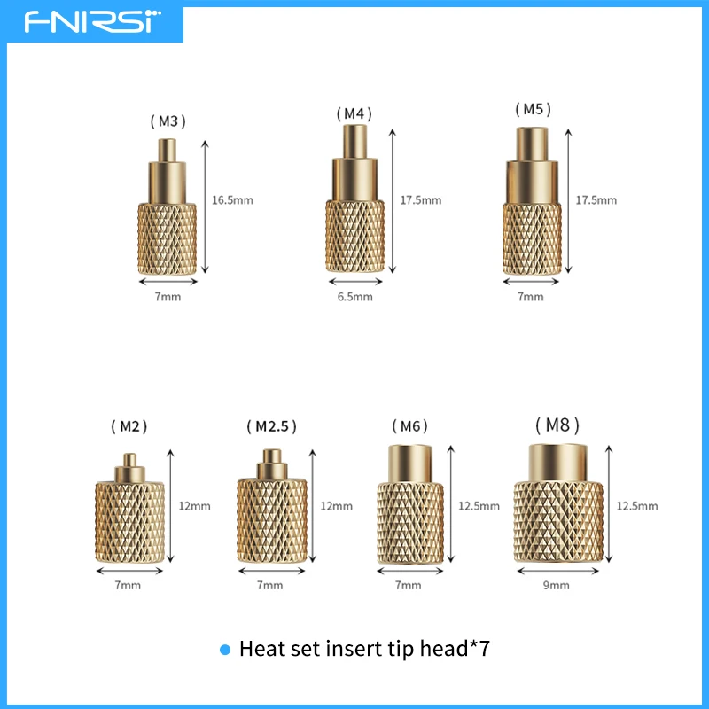 HS-02A Soldering Iron Nut Insert Kit for M2 to M8 Brass Thread Hot Melt Nuts wit
