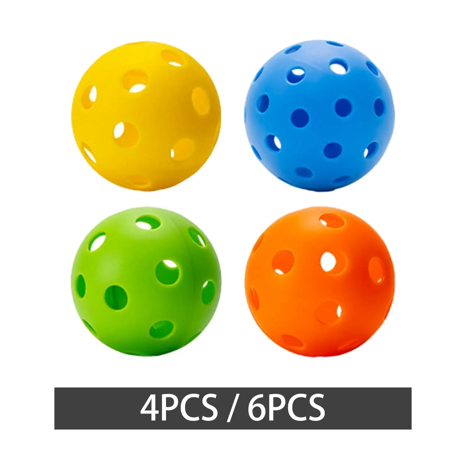 Indoor Court Pickleball Balls, 26 Holes Tournament Pickleballs, Bright Color