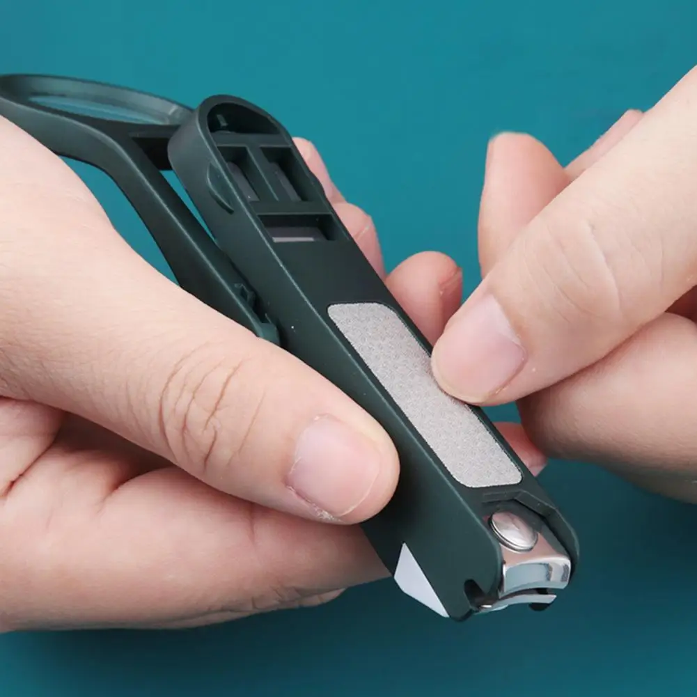 Nail Scissors with Magnifying Glass Elderly Clipper Multi-functional