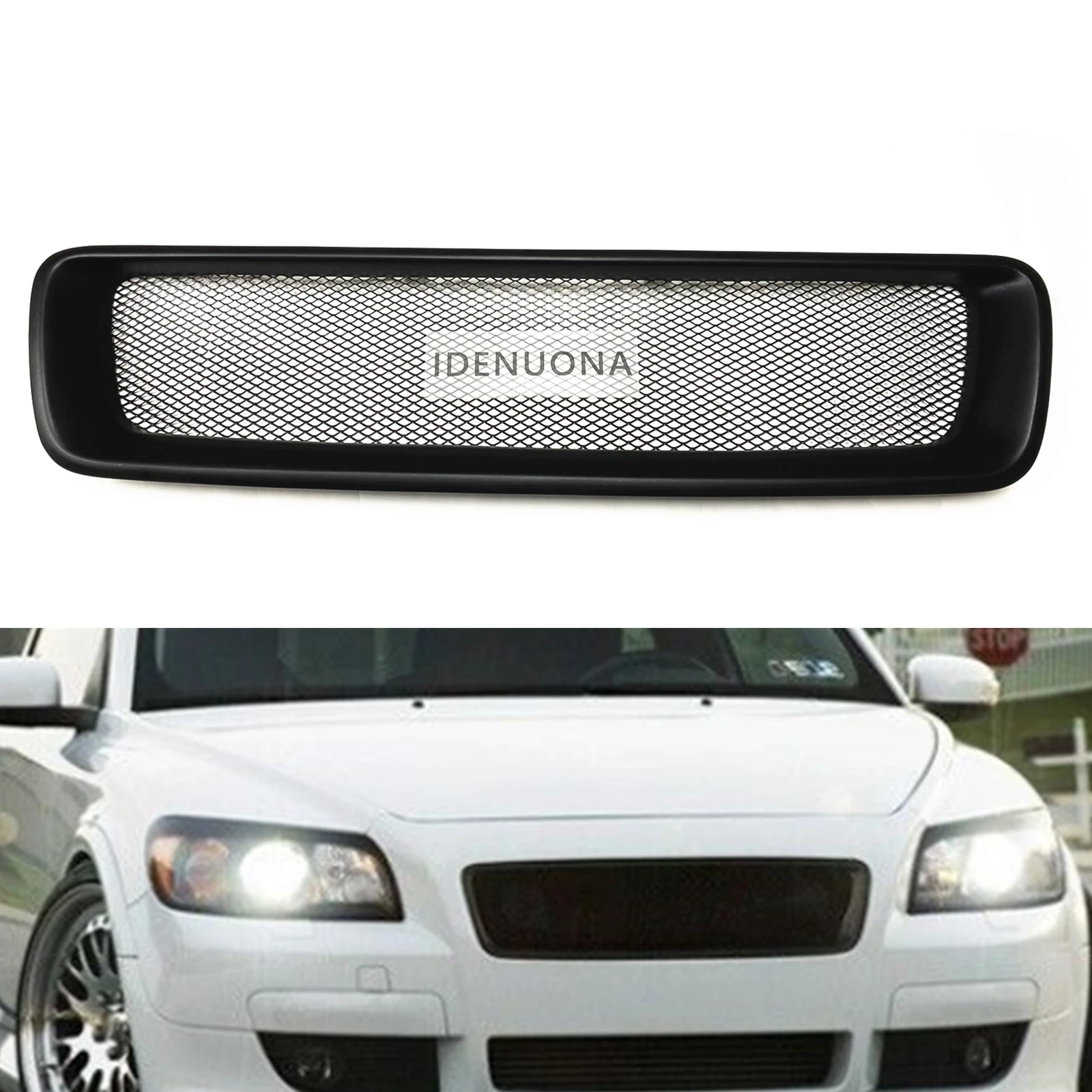 Front Grille For Volvo C30 2007 2010 2008 2009 Fiberglass Matte Black