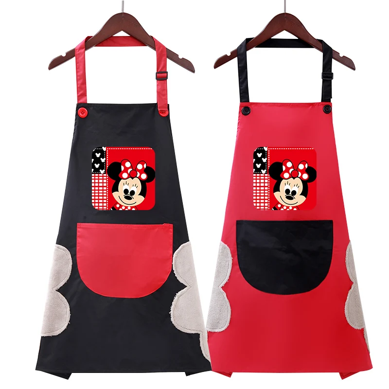 Apron female fashion cute Japanese kitchen household waterproof oil proof household cooking work adults men