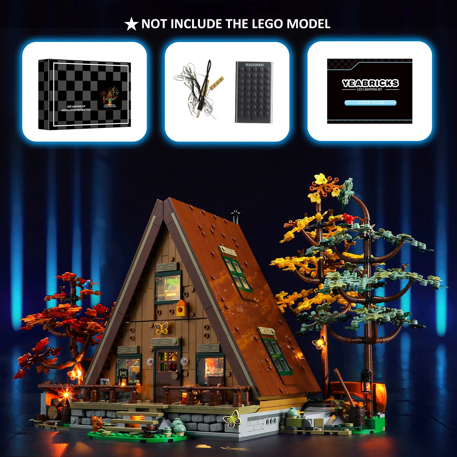 

JOY MAGS Led Light Kit For 21338 A-Frame Cabin Building Blocks Set (NOT Include the Model) Bricks Toys for Children