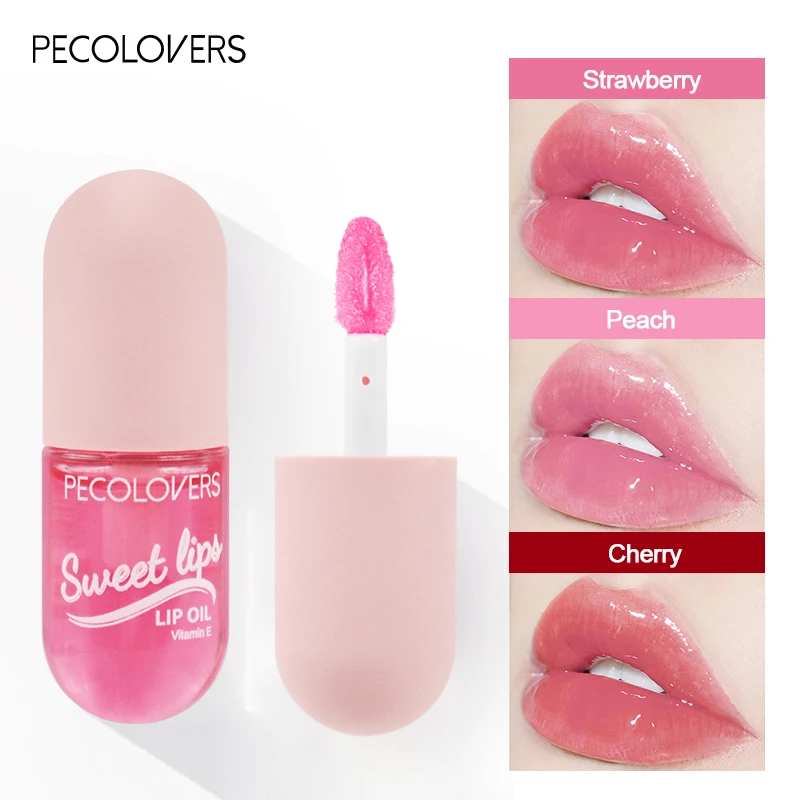 Fruity Moisturizing Lip Gloss Peach Waterproof Glossy Long Lasting Not