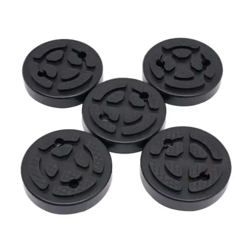 5 Pieces Lift Rubber Pads Set Rubber Arm Pads Round Auto Truck Hoist Lift Pad for Auto Lift Car Truck 30mm Thick Anti-slip