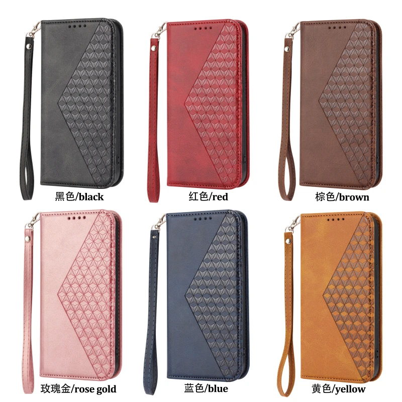 

The new model is suitable for iPhone 14 flip card holder phone case 13promax 12 calf strong magnetic xsmax 11pro leather cover