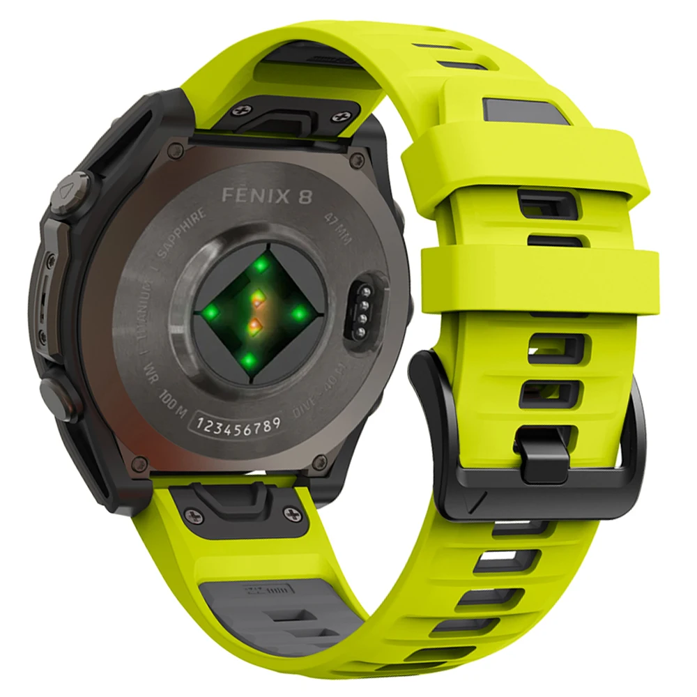 Premium Silicone QuickFit Watch Strap - 22mm/26mm, Compatible with Garmin Fenix & More
