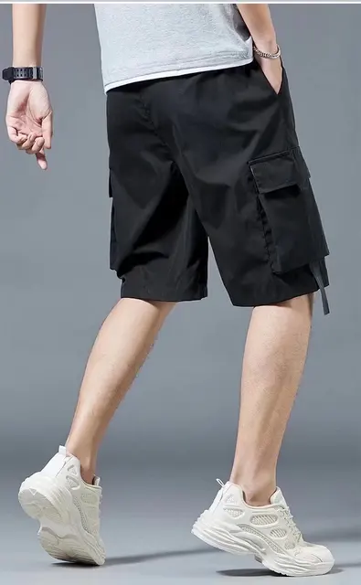  Homisy Mens Casual Shorts Plus Size Solid Color Summer Cotton  Shorts Elastic Waist Lightweight Drawstring Shorts Men : Clothing, Shoes 