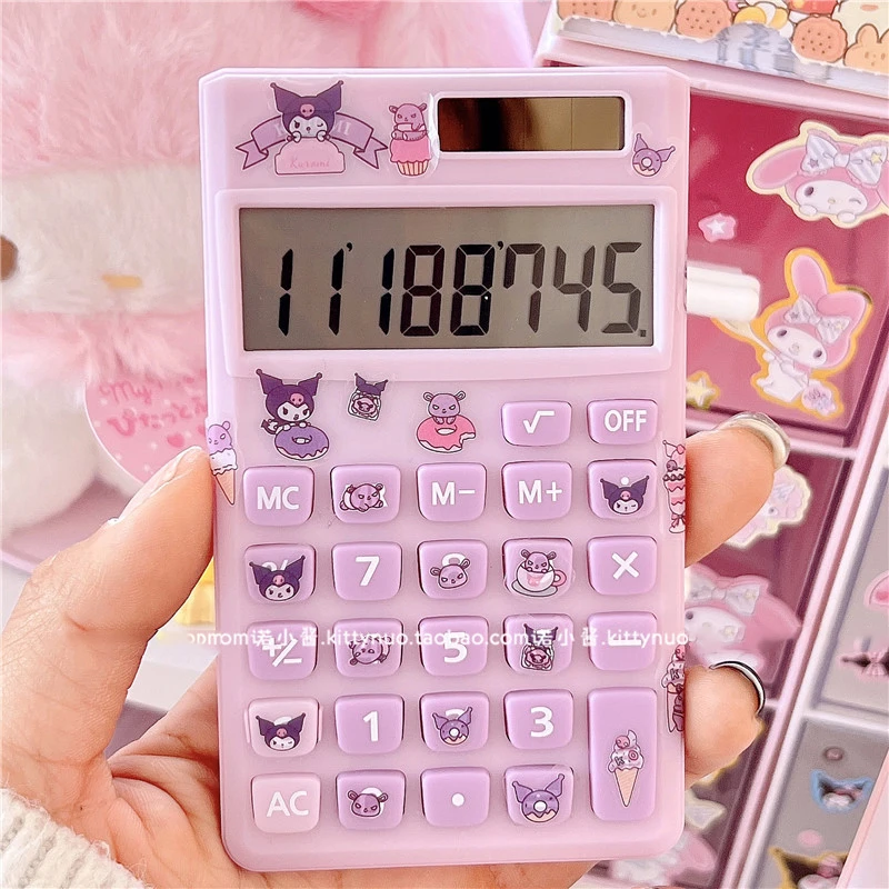 Kawaii Crosoll Kromi ポータブル電卓 学生用 6ビット ソーラー電卓 アニメーション 文房具 Aliexpress