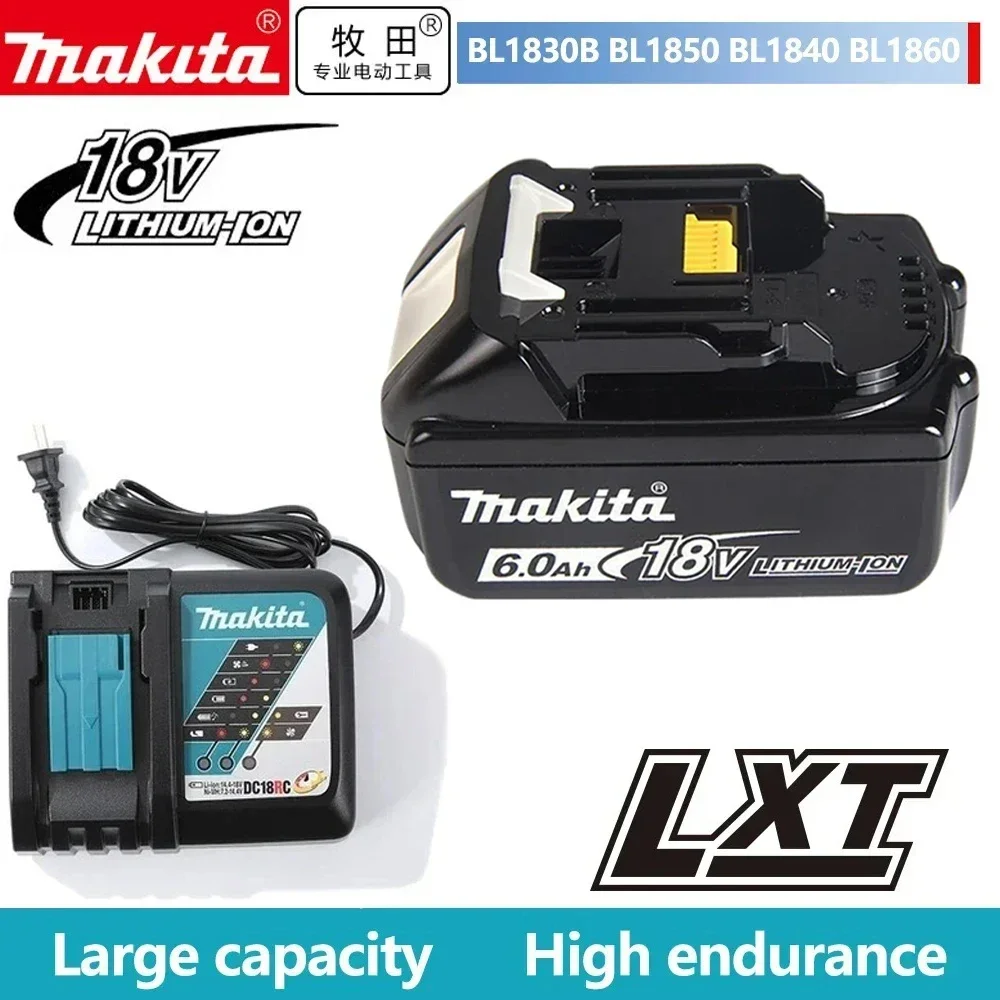 Литий-ионная батарея Makita 18 в 6 Ач/5 Ач/3 Ач для замены литий-ионной батареи Makita 18 в E-drill BL1830B BL1850B BL1860B BL1815, литиевая батарея