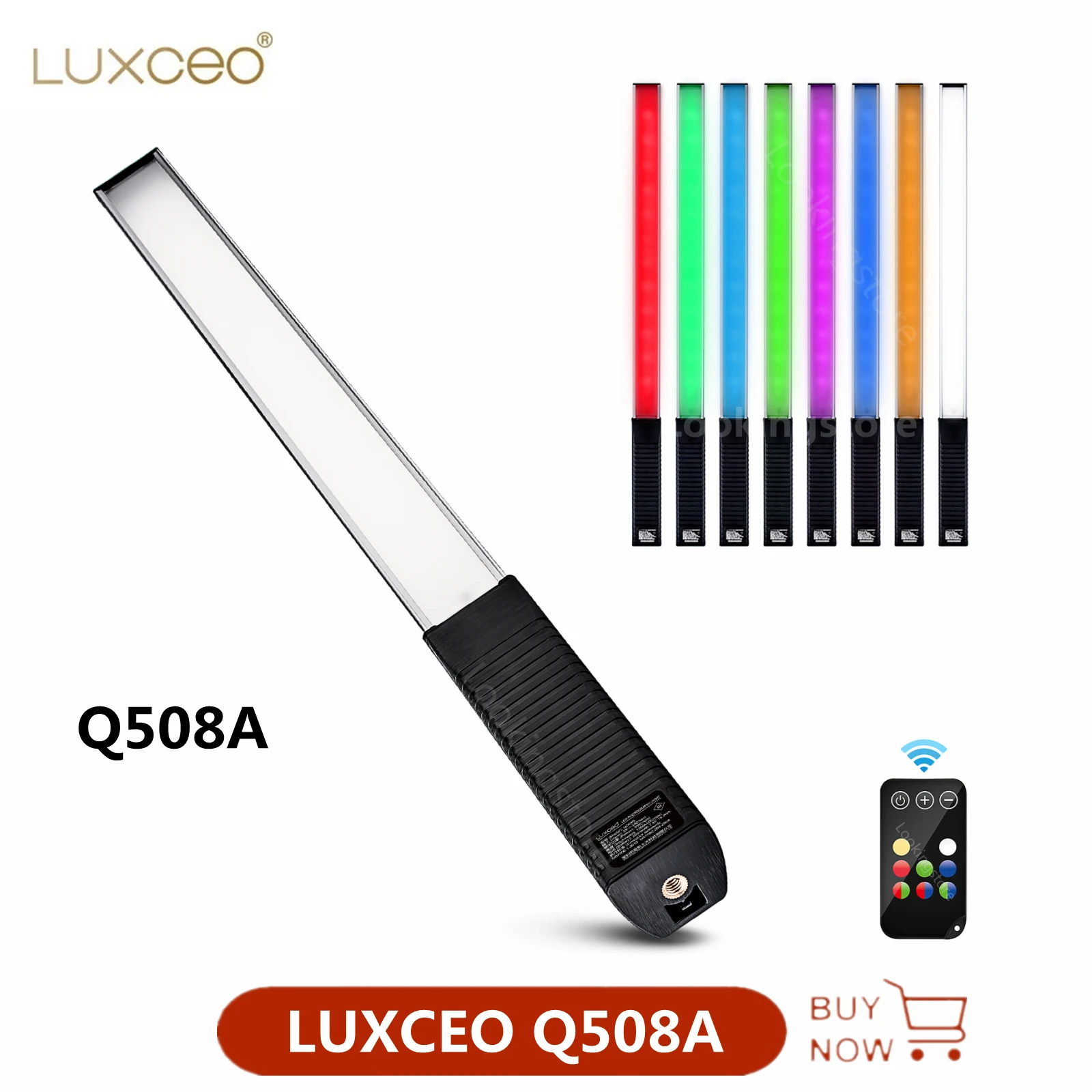 LUXCEO Q508A RGB светодиодный светильник для видеосъемки Ручной Светильник 3000K-6000K