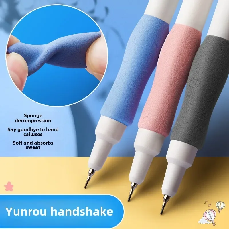 M&G 0.5mm/0.7mm 3pcs Propelling Sponge Pencil Office Pen Mechanical Pencil School Supplies Stationery Drawing Sketch Tools 2