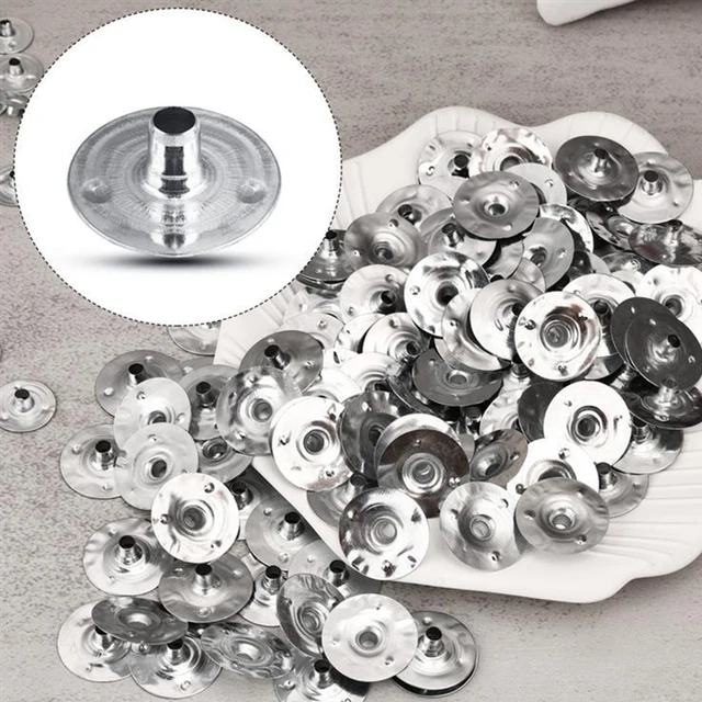 500PCS Candlewick Base Round Iron Sheet Convenient Wicks Holder Candle Wicks Sustainer Tab For Birthday Anniversary Candle DIY 1