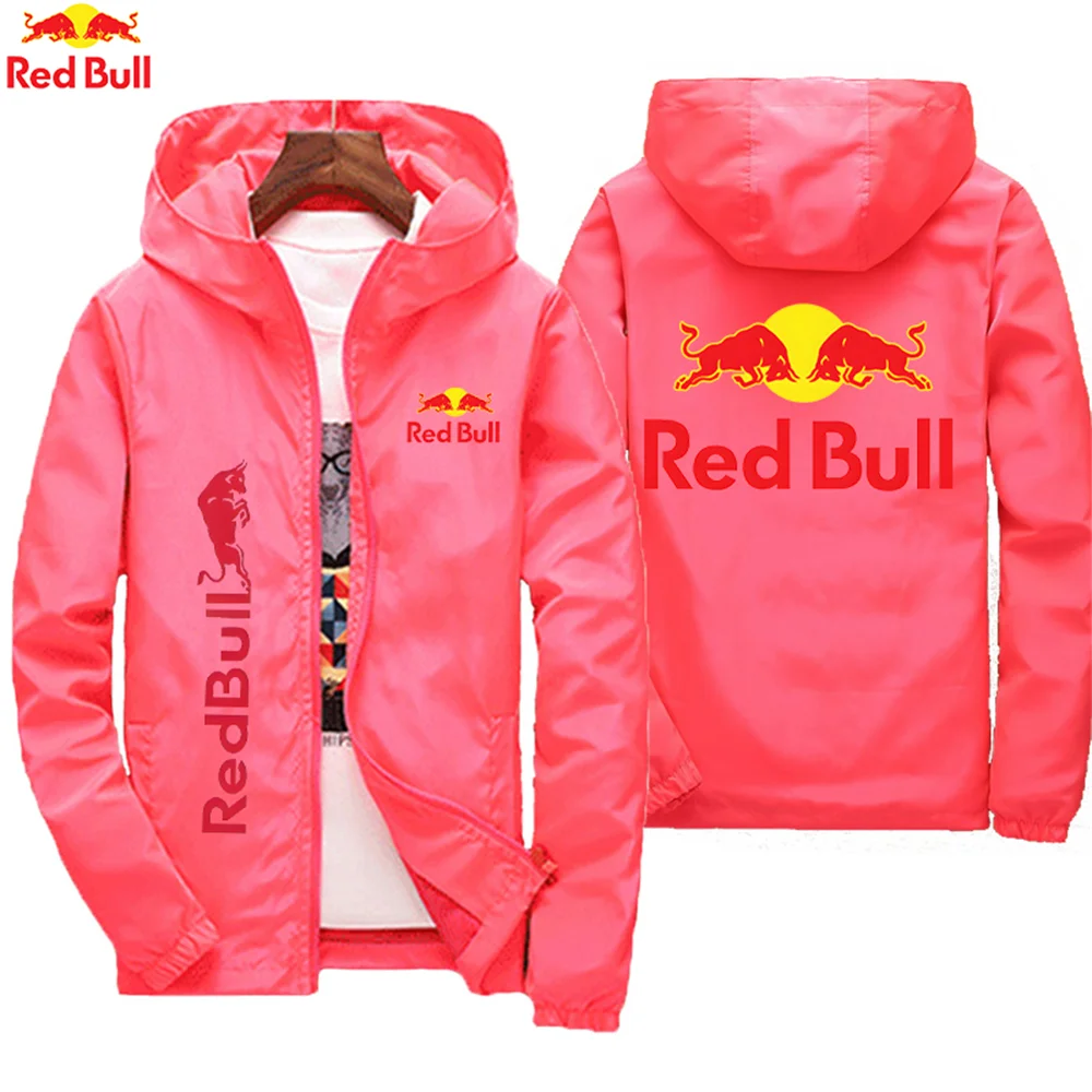 Red Bull Logo Men's Zipper Jacket 2025 New Waterproof