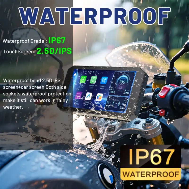 오토바이 GPS 네비게이터 방수 헬멧, 추적 장치용 안드로이드 OS 디스플레이 탑재