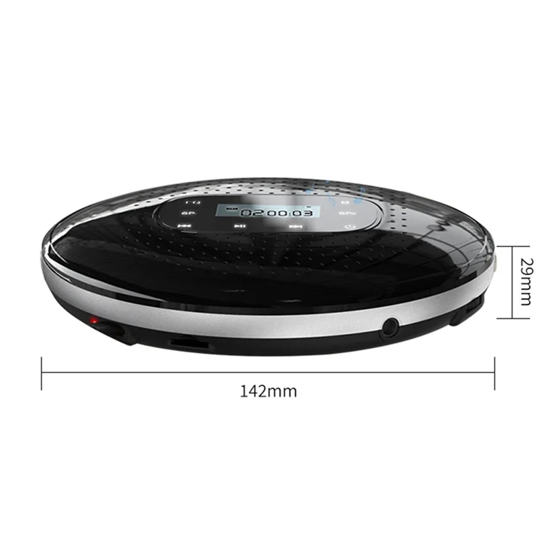 Portable CD Walkman Rechargeable Intelligent Touch Screen CD Player Digital Display Stereo Speaker for Student