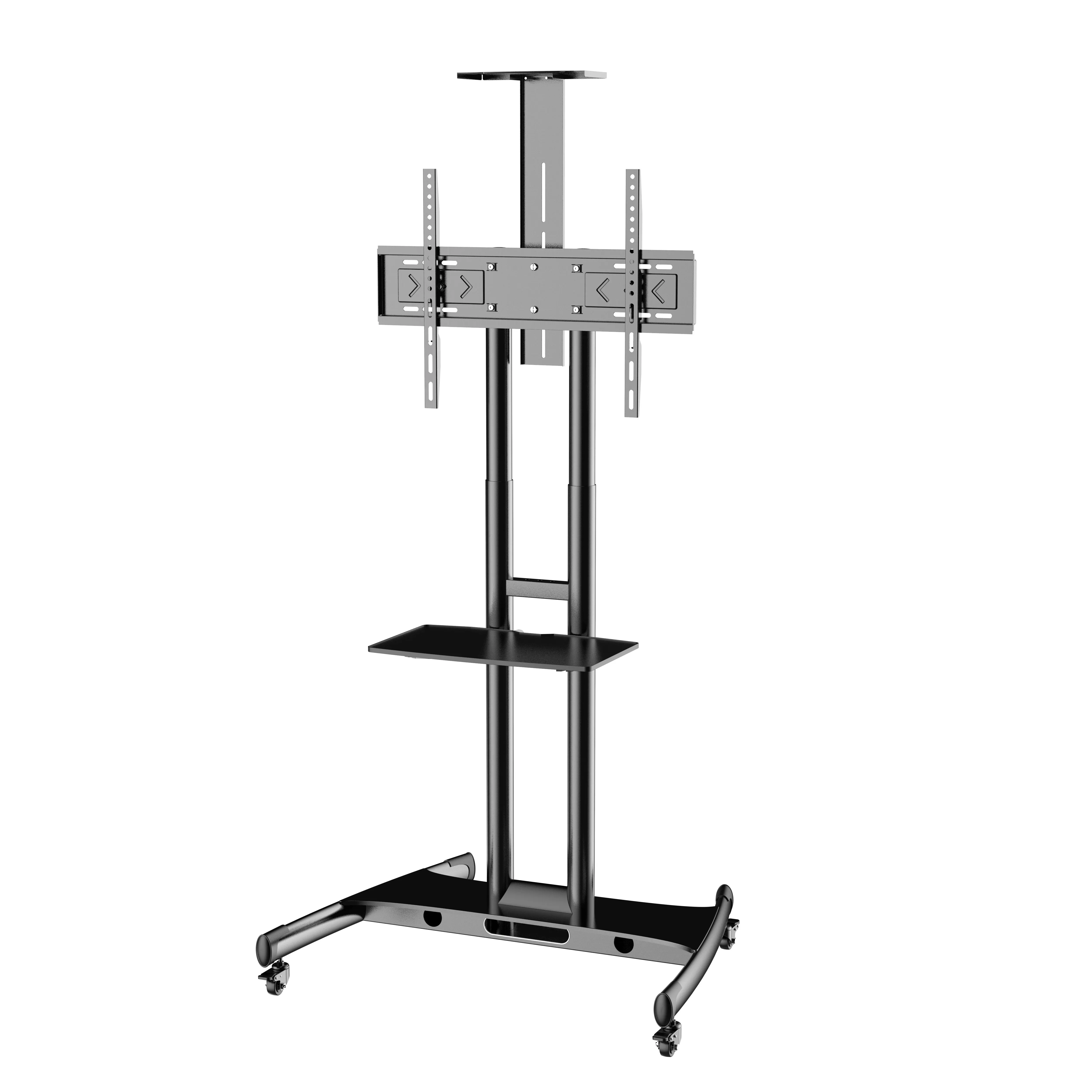 

Customized Suitable For 32-75 Inch With Shelf Optional Conference Room Mobile TV Cart Display Stand