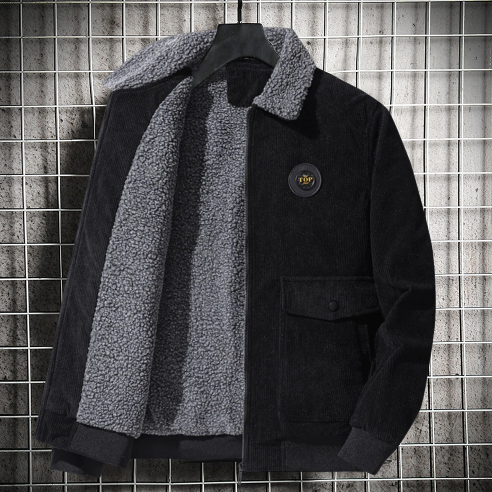 Popular Men Jacket Thickened Winter Jacket Single Breasted Male Winter Fleece Lining Warm Jacket Outerwear  Cold Resistant