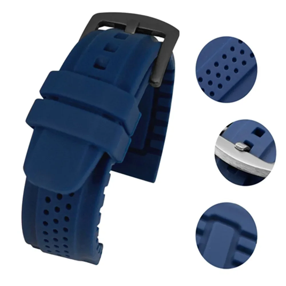 

Воздухопроницаемый силиконовый спортивный ремешок для часов hua-wei Sam-sung, ремешок для часов 22 мм, резиновый ремешок для часов Mido-T-issot, аксессуары для часов