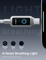 Joyroom Кабель для быстрой зарядки, 100 Вт, 1,2 м, кабель USB Type-C к Type-C с автоматическим отключением питания для IPhone, Xiaomi, Samsung, OPPO VIVO