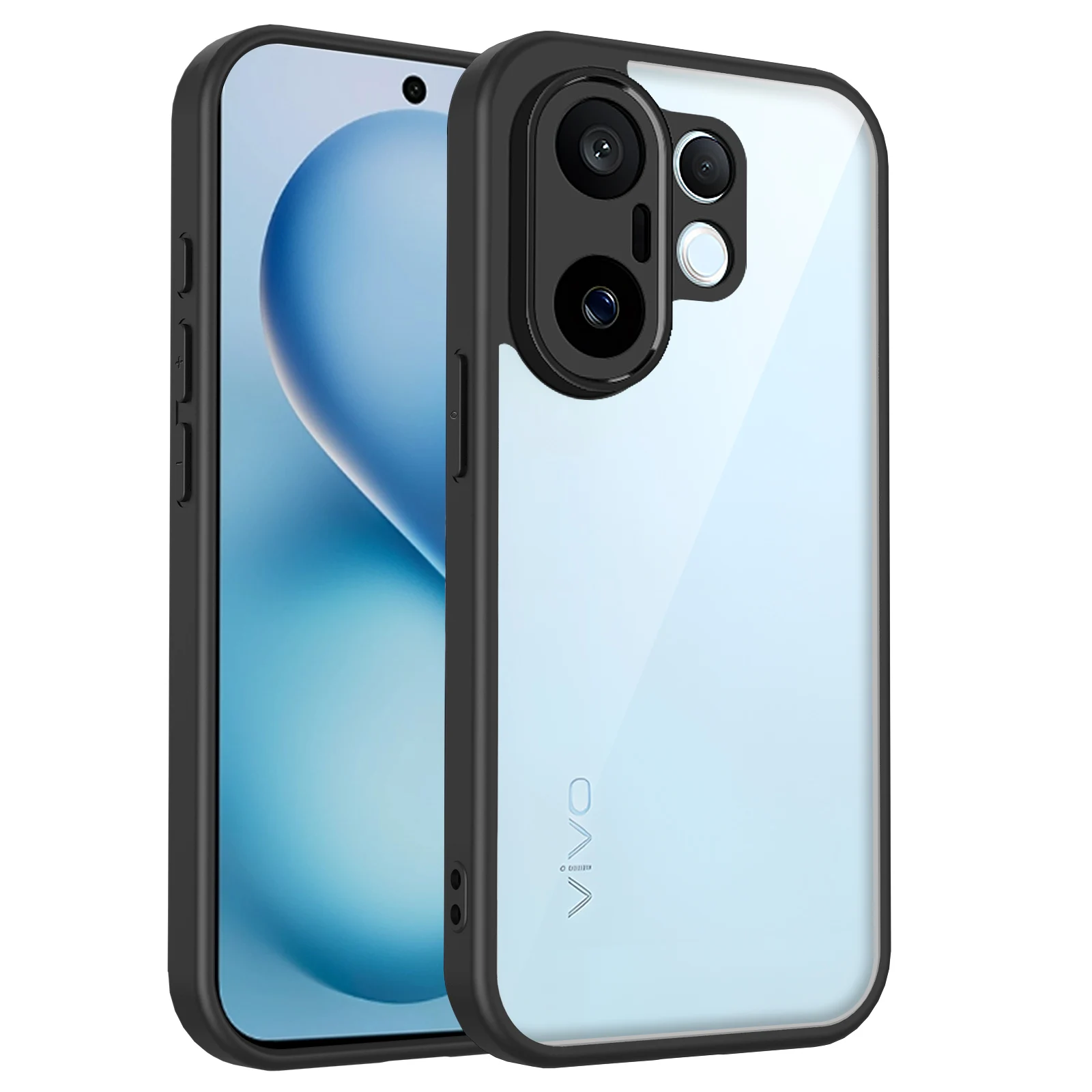 Enhanced Silicone Bumper Clear Matte Back Phone Case with Air Cushion Technology