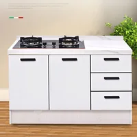 ตู้ครัวประกอบง่ายจากโรงงาน ผลิตเตาและตู้เก็บของ พร้อมอ่างล้างจานแบบติดตั้งในตัว ท็อปเคาน์เตอร์หินอ่อน 3