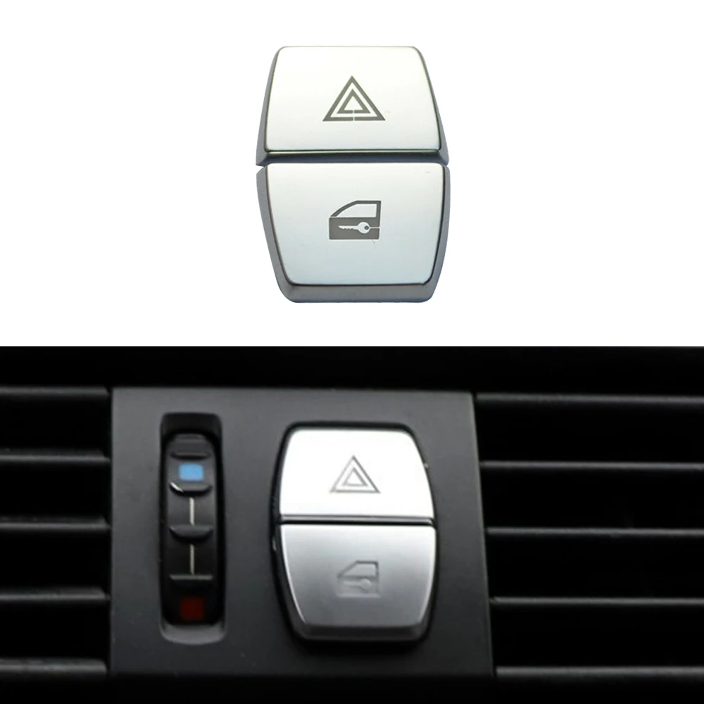 2x Button Cover Sticker Car Chrome ABS Shift Knobs Decorative Cover Sticker For BMW 5 Series F10 Car Interior Parts