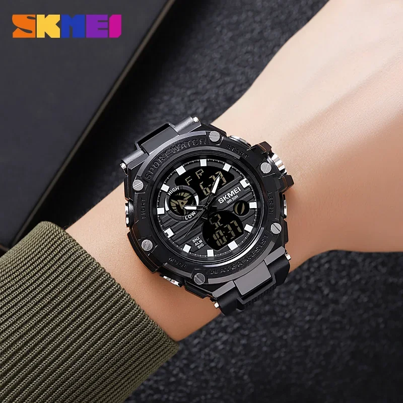 SKMEI Sports Watch Men's Military Electronic Watch Night Glow Waterproof Men's Dual Display Electronic Watch 2119 6