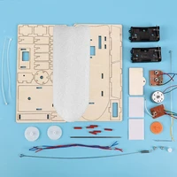 Exquisite Model Boat Vehicle Remote Control Boat for Kids Birthday Gifts Novelty Science Training DIY Wooden Vehicle Self-Made 2