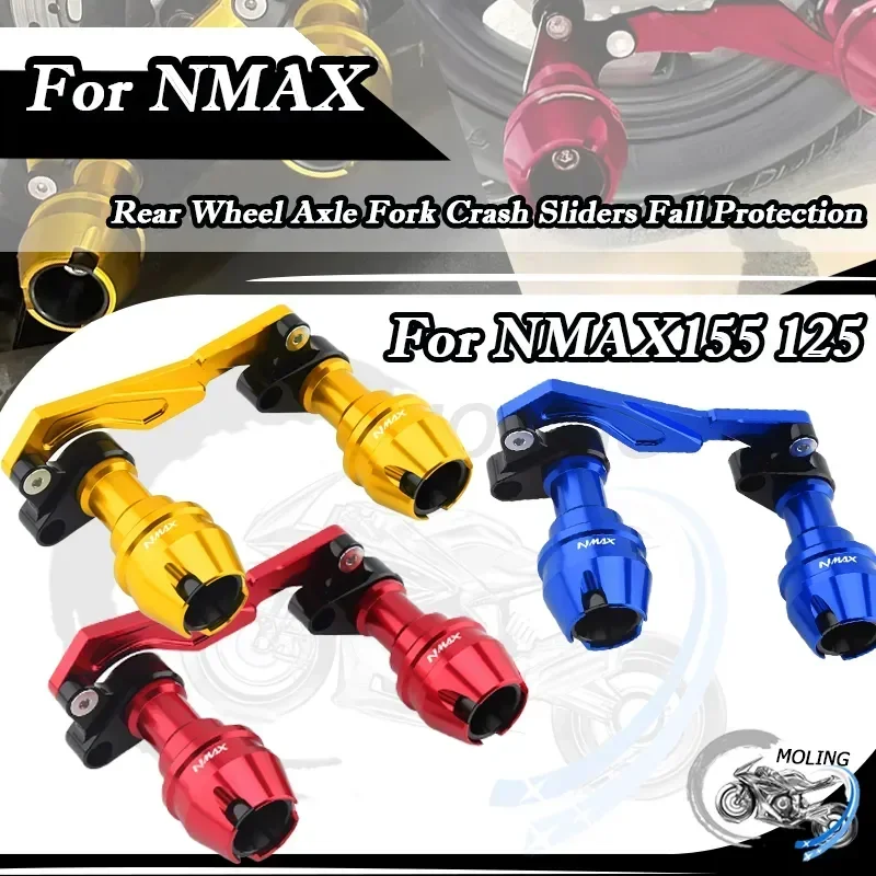

For YAMAHA NMAX 125 155 Rear Wheel Axle Crash Sliders Fall Protection Muffler Pipe Frame Exhaust Protection Motorcycle Parts