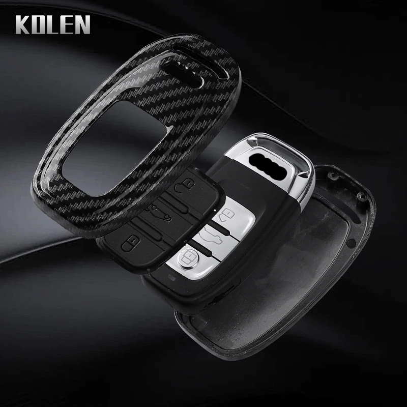 Premium ABS Carbon Fiber Car Key Case Cover