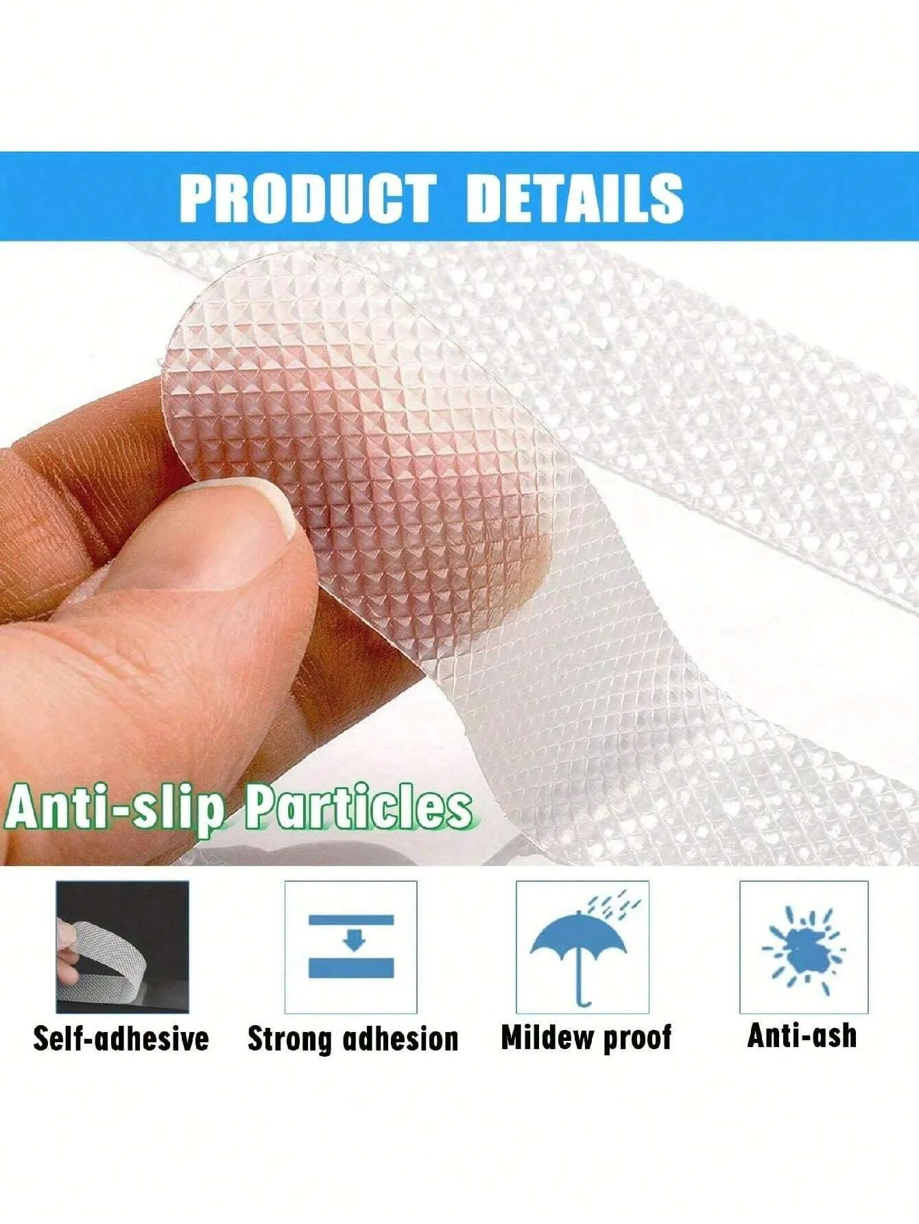 24pcs/Package Transparent Anti-Slip Stickers For Bathroom Floor Shower Bathtub Floor Safety Anti-Slip Strips anti slip stickers