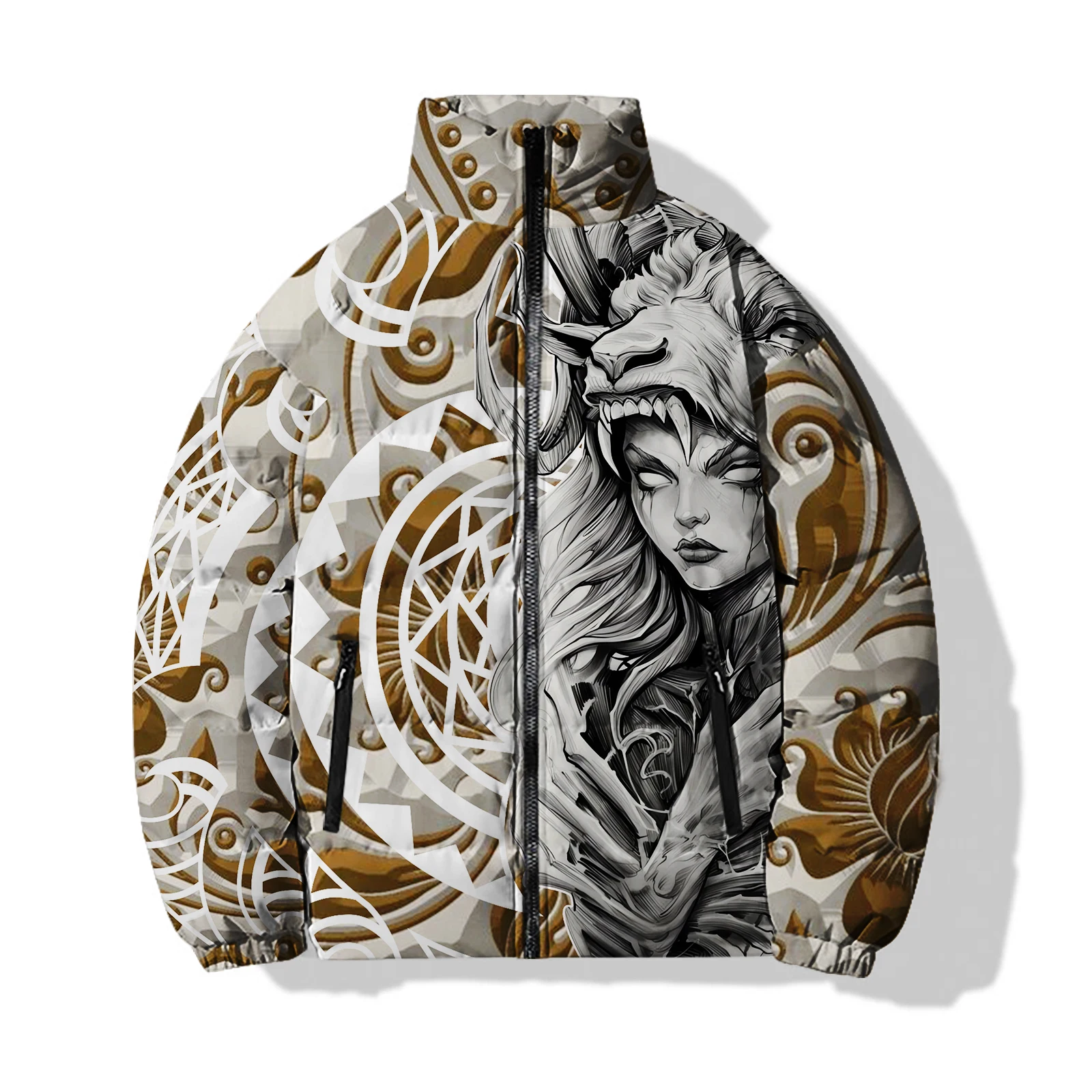 thumbnail image 1 of Abrigo masculino Medusa, diseño moderno, abrigos de invierno para hombre, estilo japonés, de alta calidad, estilo monja y bruja, 1 of 5