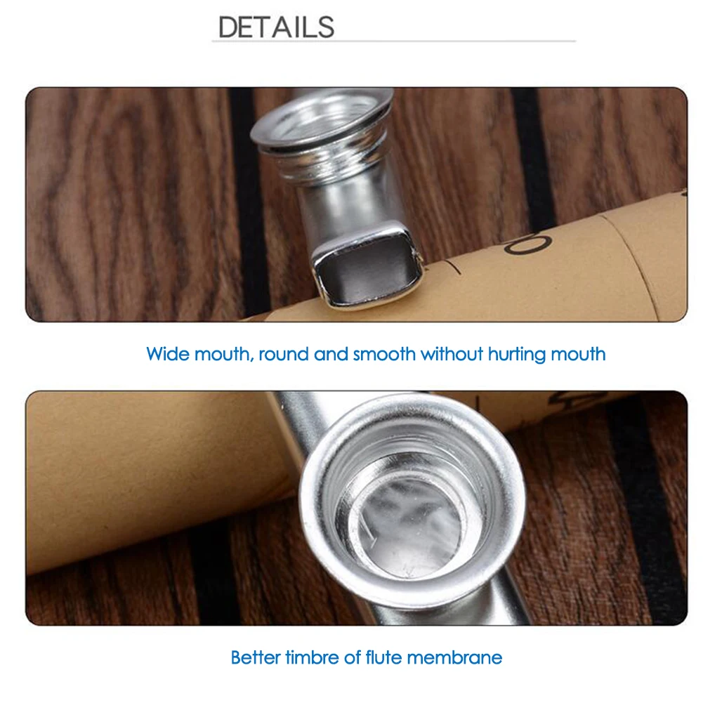 1-10PCS Metal Kazoo Portable Mouth Flute Woodwind Instrument for Kids Children Beginner Music Lovers Gift metal kazoos