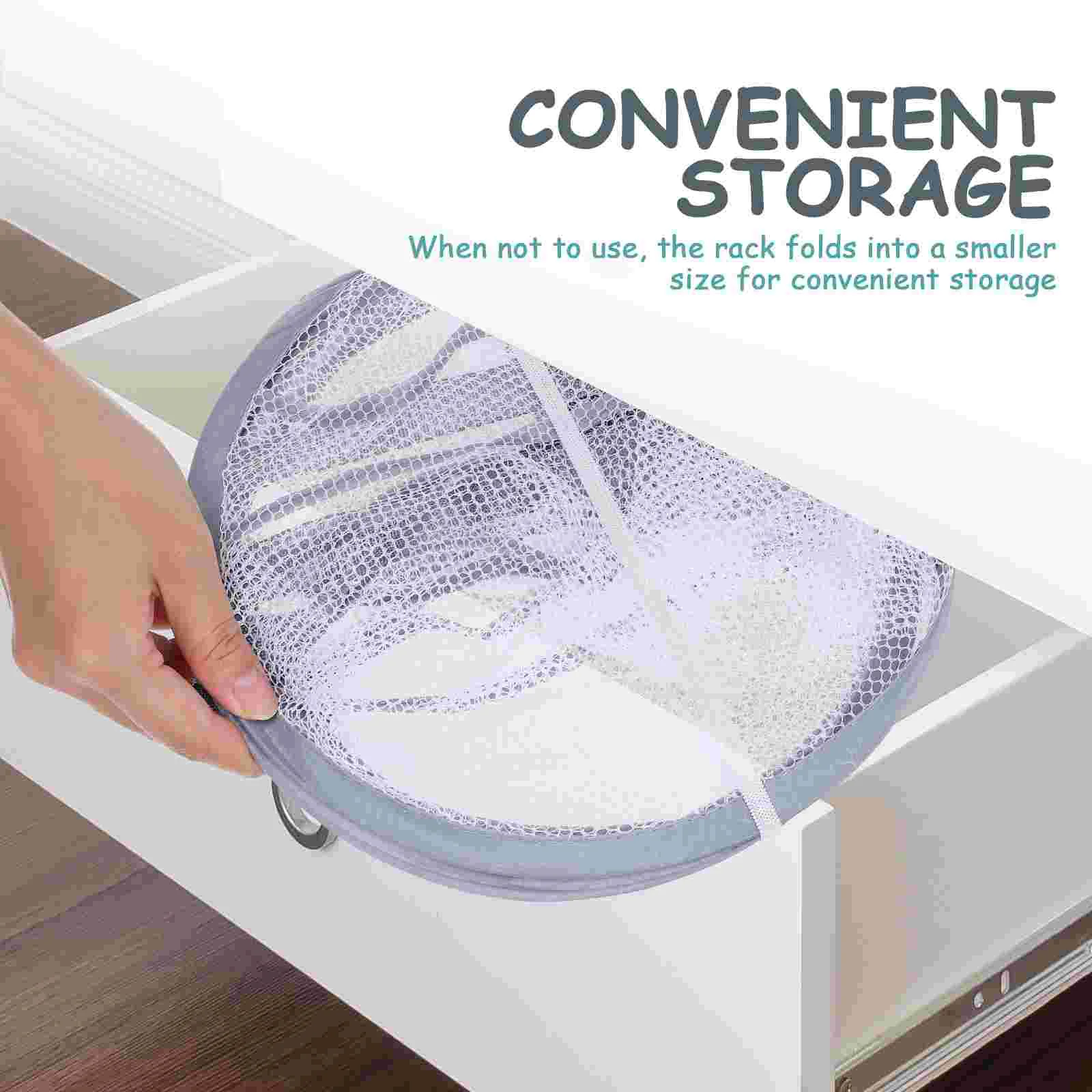 Hanging Mesh Flat Clothes Air Dry Net Laundry Foldable Sweater Vegetable Clothes Air Drying Mesh Travel Camping Portable 3