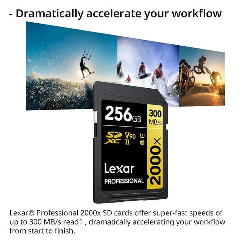 Lexar Professional 2000x SD Card 128GB, SDXC UHS-II Memory Card