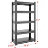 72" H Garage Shelving 2500LBS Heavy Duty Storage Shelves Adjustable 5 Tier Metal Shelves for Storage Garage Industrial Shelving 1