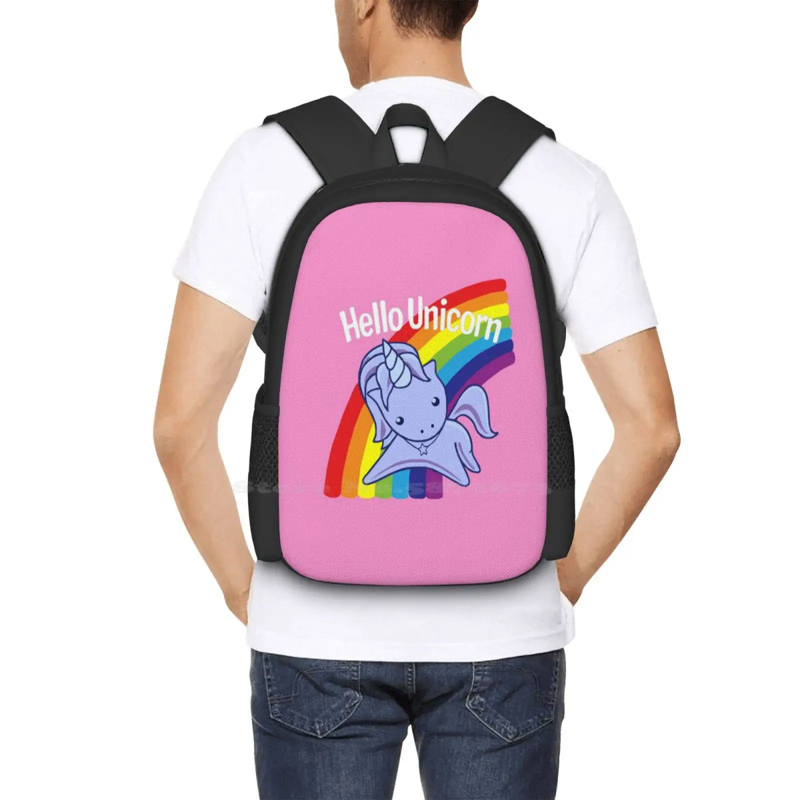 Hello Unicorn Pattern Design Bagpack School Bags Hello Unicorn Rainbow  Unicorn Backpack Altered Carbon Backpack Takeshi Future - AliExpress