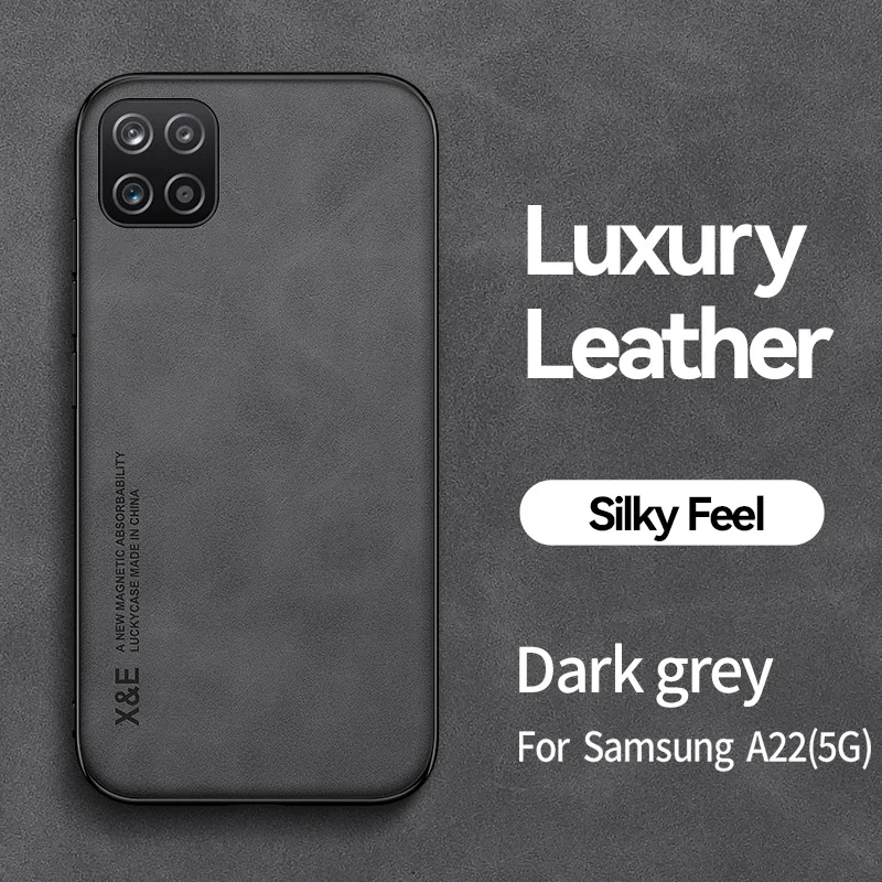 Leather Magnetic Car Holder Back Cover with Metal Plate