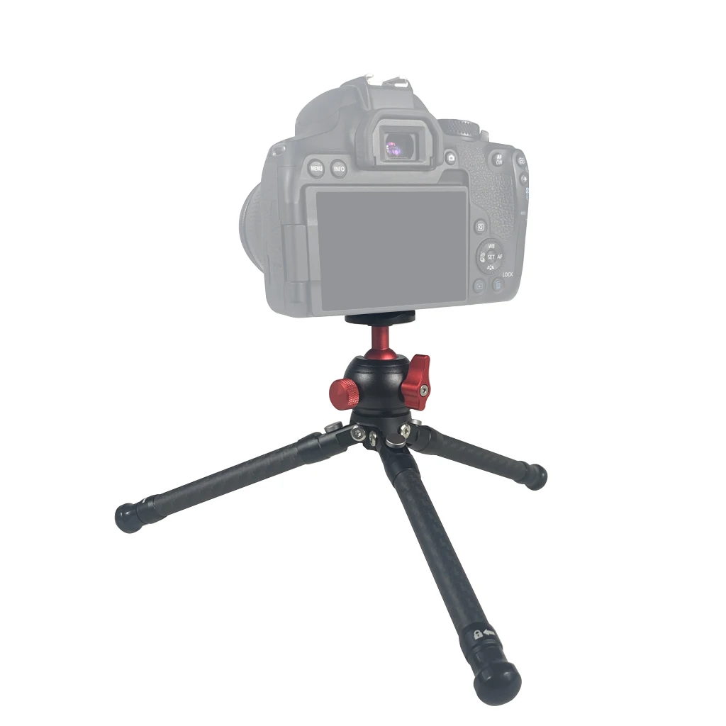 Mini Stativ Kugelkopf Swivel Ball Kopf 1/4 "Abnehmbare Kalten Schuh Halterungen Adapter für DSLR Kamera Monitor Vlog Flash Licht mic Stand – Detail 34